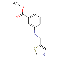 Chemical structure of methyl 3-{[(1,3-thiazol-5-yl)methyl]amino}benzoate - CSSB00008024876