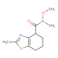 Chemical structure of N-methoxy-N,2-dimethyl-4,5,6,7-tetrahydro-1,3-benzothiazole-4-carboxamide - CSSB01045817916