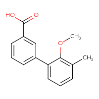 Chemical structure of 2'-methoxy-3'-methyl-[1,1'-biphenyl]-3-carboxylic acid - CSSB00025755924