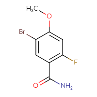 Chemical structure of 5-bromo-2-fluoro-4-methoxybenzamide - CSSB00021620279