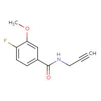 Chemical structure of 4-fluoro-3-methoxy-N-(prop-2-yn-1-yl)benzamide - CSSB00012840992