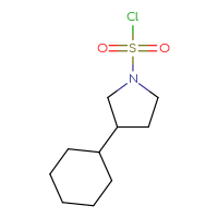 Chemical structure of 3-cyclohexylpyrrolidine-1-sulfonyl chloride - CSSB00025210570