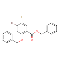 Chemical structure of benzyl 2-(benzyloxy)-4-bromo-5-fluorobenzoate - CSSB20572401663