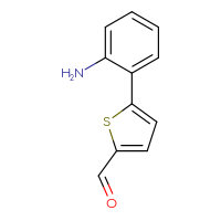 Chemical structure of 5-(2-aminophenyl)thiophene-2-carbaldehyde - CSSB00035956039
