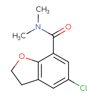 Chemical structure of 5-chloro-N,N-dimethyl-2,3-dihydro-1-benzofuran-7-carboxamide - CSSB01432919418