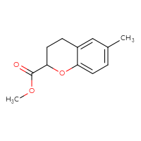 Chemical structure of methyl 6-methyl-3,4-dihydro-2H-1-benzopyran-2-carboxylate - CSSB00103310806
