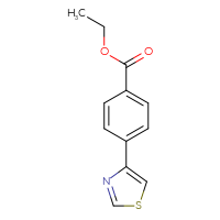 Chemical structure of ethyl 4-(1,3-thiazol-4-yl)benzoate - CSSB01788743764