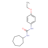 Chemical structure of 1-cycloheptyl-3-(4-ethoxyphenyl)urea - CSSB00103979273