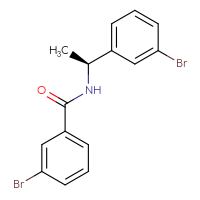 Chemical structure of 3-bromo-N-[(1S)-1-(3-bromophenyl)ethyl]benzamide - CSSB02215433056