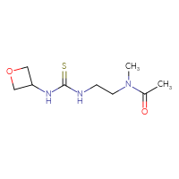 Chemical structure of N-methyl-N-(2-{[(oxetan-3-yl)carbamothioyl]amino}ethyl)acetamide - CSSB21432502954