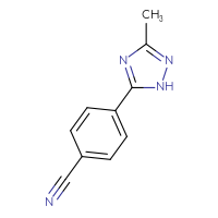 Chemical structure of 4-(3-methyl-1H-1,2,4-triazol-5-yl)benzonitrile - CSSB00000747983