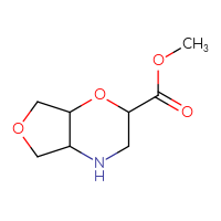 Chemical structure of methyl hexahydro-2H-furo[3,4-b][1,4]oxazine-2-carboxylate - CSSB00134725287
