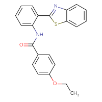 Chemical structure of N-[2-(1,3-benzothiazol-2-yl)phenyl]-4-ethoxybenzamide - CSSB00046133374