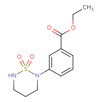 Chemical structure of ethyl 3-(1,1-dioxo-1λ⁶,2,6-thiadiazinan-2-yl)benzoate - CSSB01075822657