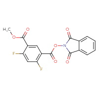 Chemical structure of 1-(1,3-dioxo-2,3-dihydro-1H-isoindol-2-yl) 3-methyl 4,6-difluorobenzene-1,3-dicarboxylate - CSSB17484204446