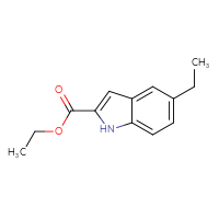 Chemical structure of ethyl 5-ethyl-1H-indole-2-carboxylate - CSSB00009990688