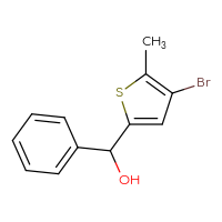 Chemical structure of (4-bromo-5-methylthiophen-2-yl)(phenyl)methanol - CSSB00013897728