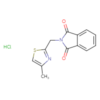 Chemical structure of 2-[(4-methyl-1,3-thiazol-2-yl)methyl]-2,3-dihydro-1H-isoindole-1,3-dione hydrochloride - CSSB00103148168