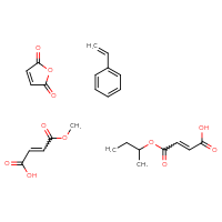 Chemical structure of 2,5-dihydrofuran-2,5-dione; 4-(butan-2-yloxy)-4-oxobut-2-enoic acid; 4-methoxy-4-oxobut-2-enoic acid; ethenylbenzene - CSSB20621212796