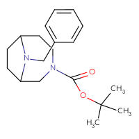 Chemical structure of tert-butyl 9-benzyl-3,9-diazabicyclo[4.2.1]nonane-3-carboxylate - CSSB00010412508