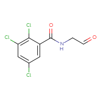 Chemical structure of 2,3,5-trichloro-N-(2-oxoethyl)benzamide - CSSB00059238969