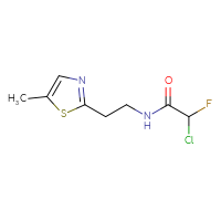 Chemical structure of 2-chloro-2-fluoro-N-[2-(5-methyl-1,3-thiazol-2-yl)ethyl]acetamide - CSSB09892601734