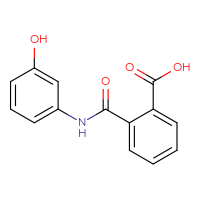 Chemical structure of 2-[(3-hydroxyphenyl)carbamoyl]benzoic acid - CSSB00000595306