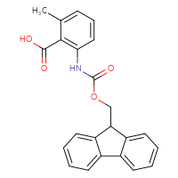 Chemical structure of 2-({[(9H-fluoren-9-yl)methoxy]carbonyl}amino)-6-methylbenzoic acid - CSSB00012042438