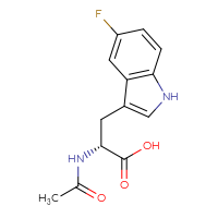 Chemical structure of (2R)-2-acetamido-3-(5-fluoro-1H-indol-3-yl)propanoic acid - CSSB20577861096