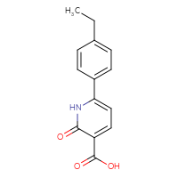 Chemical structure of 6-(4-ethylphenyl)-2-oxo-1,2-dihydropyridine-3-carboxylic acid - CSSB00003208043