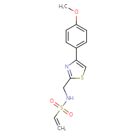 Chemical structure of N-{[4-(4-methoxyphenyl)-1,3-thiazol-2-yl]methyl}ethene-1-sulfonamide - CSSB21332109940