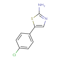 Chemical structure of 5-(4-chlorophenyl)-1,3-thiazol-2-amine - CSSB00000732295