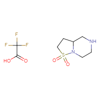 Chemical structure of hexahydro-2H-1λ⁶-[1,2]thiazolo[2,3-a]pyrazine-1,1-dione; trifluoroacetic acid - CSSB00102693434