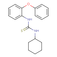 Chemical structure of 3-cyclohexyl-1-(2-phenoxyphenyl)thiourea - CSSB00132523071