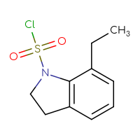 Chemical structure of 7-ethyl-2,3-dihydro-1H-indole-1-sulfonyl chloride - CSSB00010969939