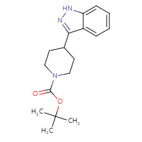 Chemical structure of tert-butyl 4-(1H-indazol-3-yl)piperidine-1-carboxylate - CSSB00010187929