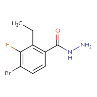 Chemical structure of 4-bromo-2-ethyl-3-fluorobenzohydrazide - CSSB21151596161