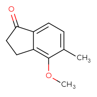 Chemical structure of 4-methoxy-5-methyl-2,3-dihydro-1H-inden-1-one - CSSB00000113153