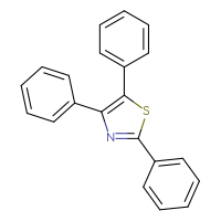 Chemical structure of triphenyl-1,3-thiazole - CSSB00025798234