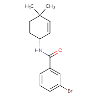 Chemical structure of 3-bromo-N-(4,4-dimethylcyclohex-2-en-1-yl)benzamide - CSSB04244848373