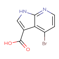 Chemical structure of 4-bromo-1H-pyrrolo[2,3-b]pyridine-3-carboxylic acid - CSSB00010212591