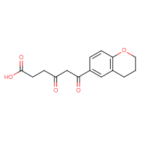 Chemical structure of 6-(3,4-dihydro-2H-1-benzopyran-6-yl)-4,6-dioxohexanoic acid - CSSB21432524717