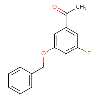 Chemical structure of 1-[3-(benzyloxy)-5-fluorophenyl]ethan-1-one - CSSB00116631573