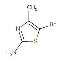 Chemical structure of 5-bromo-4-methyl-1,3-thiazol-2-amine - CSSB00009817059