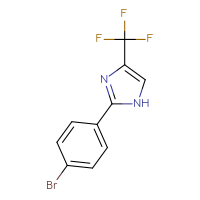 Chemical structure of 2-(4-bromophenyl)-4-(trifluoromethyl)-1H-imidazole - CSSB00010221221