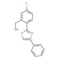 Chemical structure of [5-fluoro-2-(4-phenyl-1,3-thiazol-2-yl)phenyl]methanol - CSSB09883187543