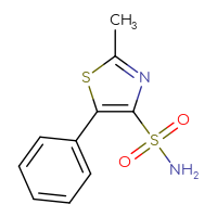 Chemical structure of 2-methyl-5-phenyl-1,3-thiazole-4-sulfonamide - CSSB00000687820