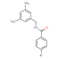 Chemical structure of 4-bromo-N-[(3,5-dimethylphenyl)methyl]benzamide - CSSB00042173484