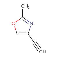 Chemical structure of 4-ethynyl-2-methyl-1,3-oxazole - CSSB00102663498