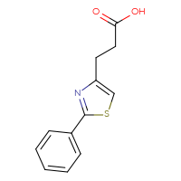 Chemical structure of 3-(2-phenyl-1,3-thiazol-4-yl)propanoic acid - CSSB00011970267